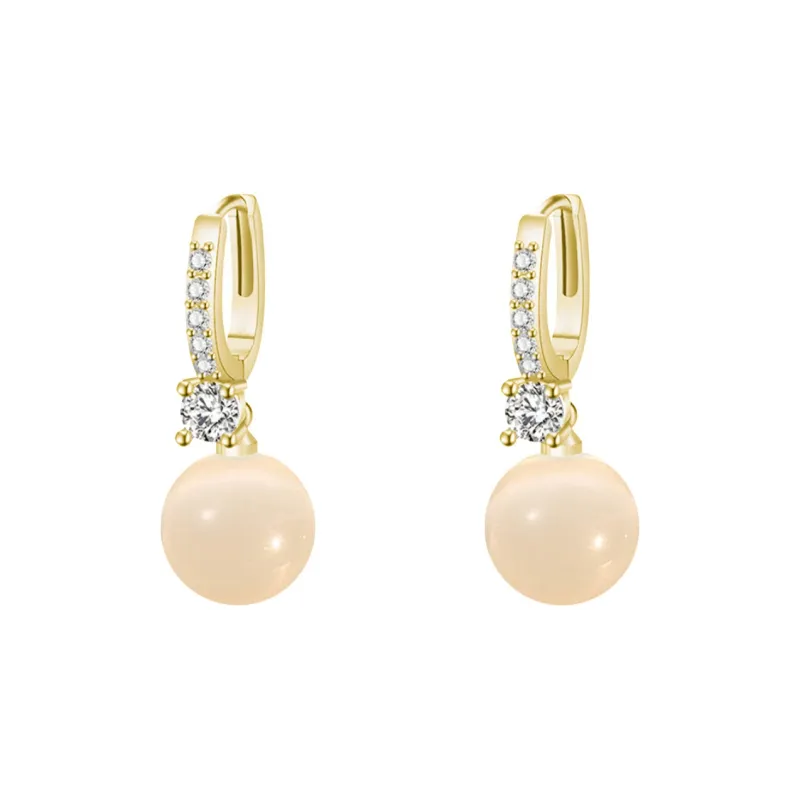 WAW Gold Plated Copper Faux Pearl Earrings Women's-10