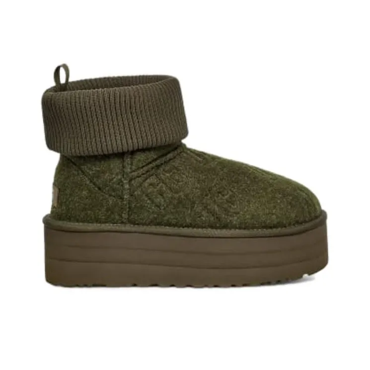 UGG Classic Mini Platform Felted Boot Forest Night Women's-1