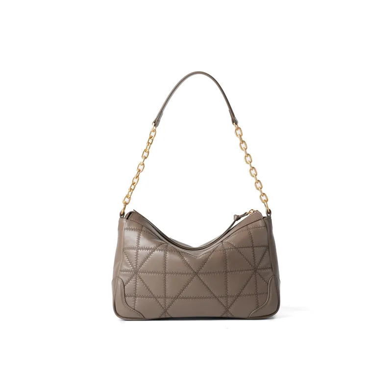 Montagut Sheepskin Shoulder Bag, Crossbody Bag, Shoulder Bag Regular Women's Stone Gray/Acorn/Coconut Milk White/Black-8