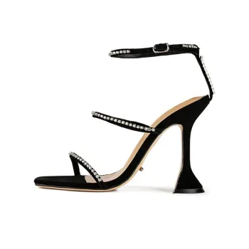 Tony Bianco Flared Heel High Heels 10.5cm Women's Black