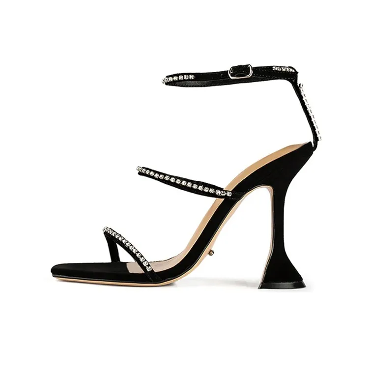 Tony Bianco Flared Heel High Heels 10.5cm Women's Black-0