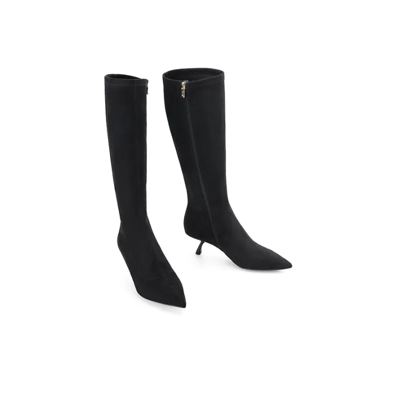 D FUSE SCANDINAVIA Knee high Boots 5.5cm Women's Black-4