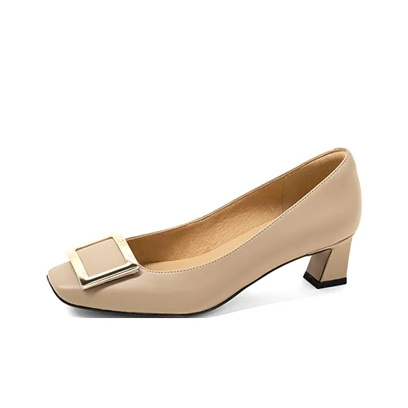 COMELY Chunky Heel High Heels 4.5cm Women's-0