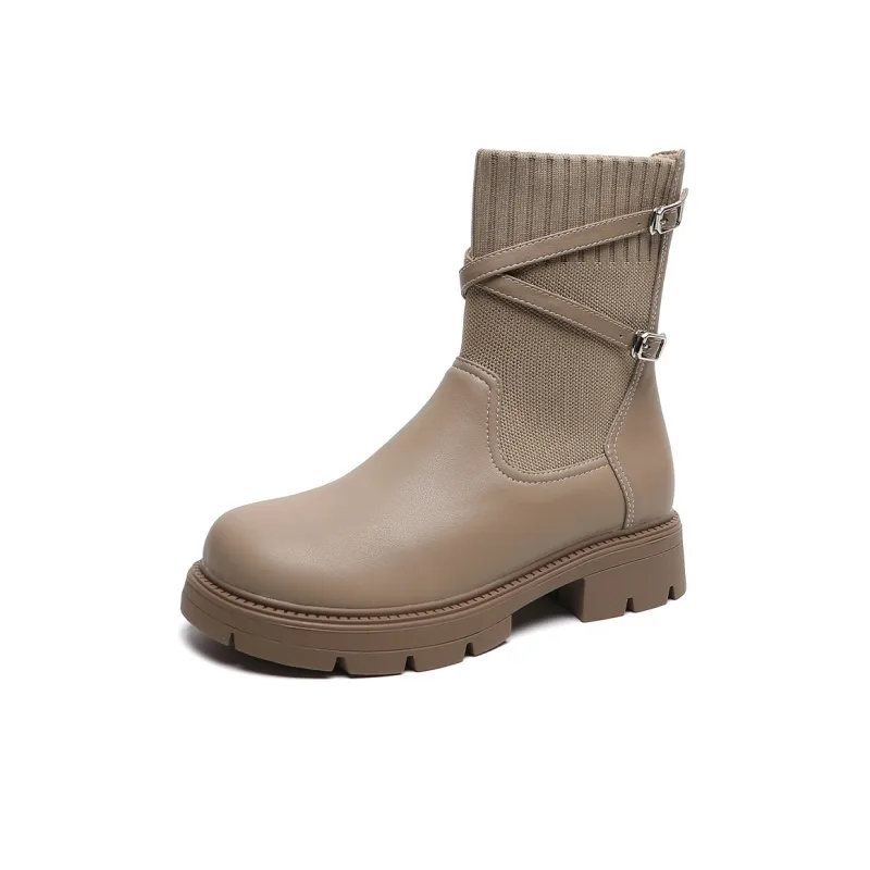 Mulinsen Crisscross Strappy Boots Women's-5