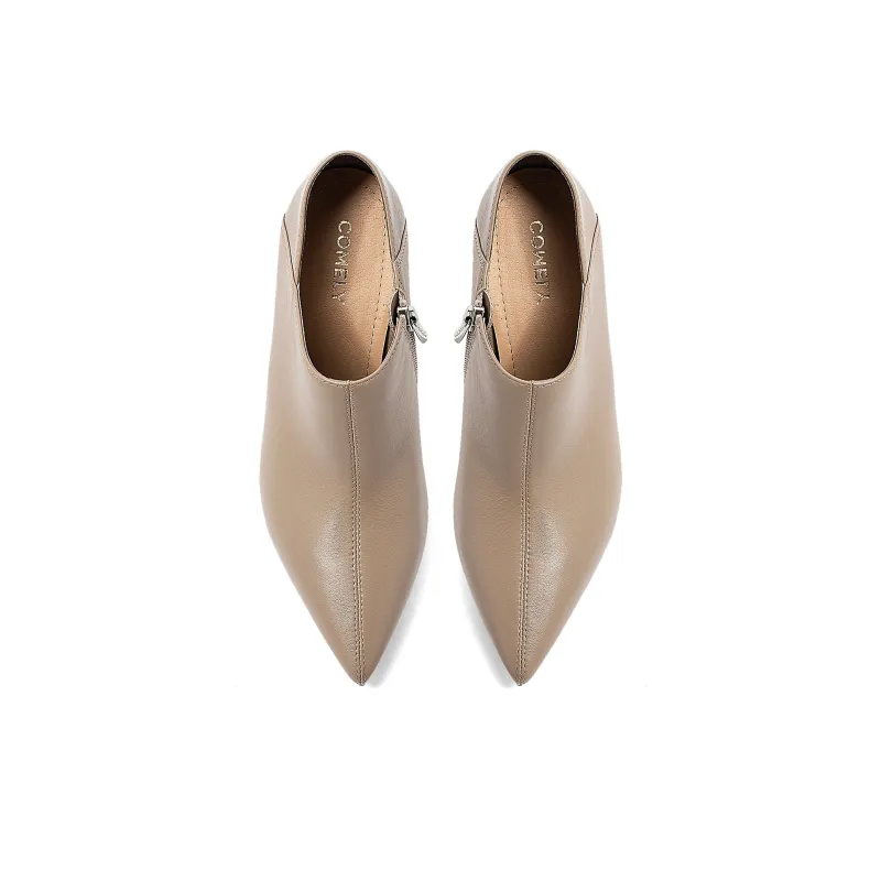 COMELY Ankle Boots Women's Milk Tea-3