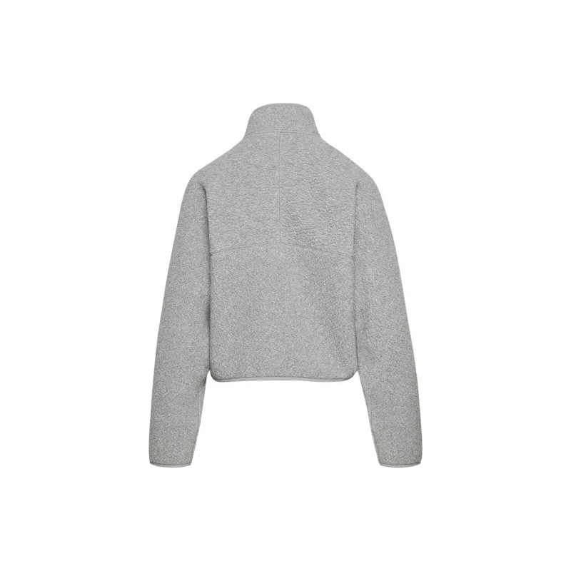 ARITZIA Tna Polartec Thermal Pro Mockneck Zip-up Velvet-feel Coat Women's Heather Athletic Grey/Heather Gray-1