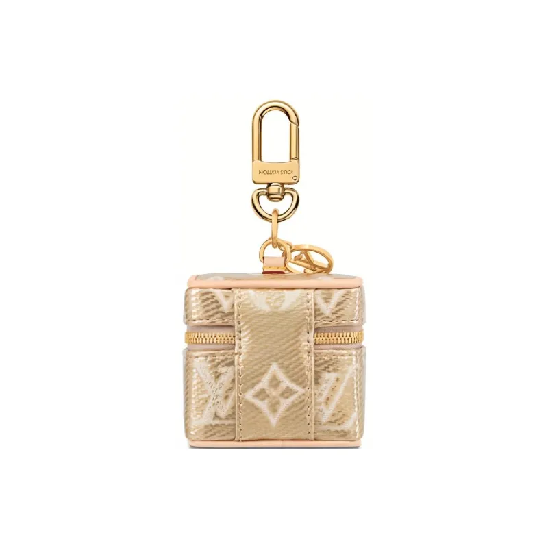 LOUIS VUITTON Canvas With Leather Charm Bag Accessory Mini Women's Gold-2