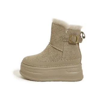 Milan Love Song Warm Height Increasing Short Snow Boots Women's