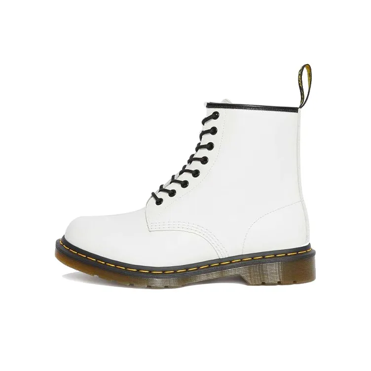 Dr. Martens 1460 Smooth Leather Lace Up Boot White-0