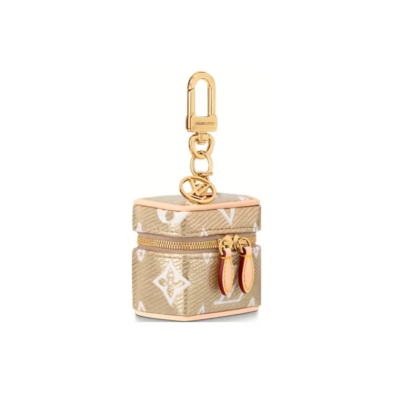 LOUIS VUITTON Canvas With Leather Charm Bag Accessory Mini Women's Gold-1