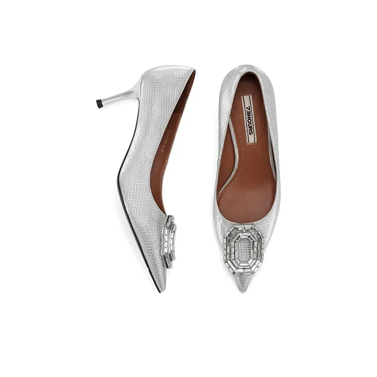73Hours Zero Degree Moonlight High Heels Silver-5
