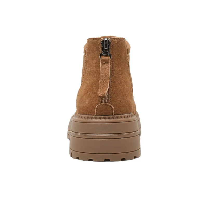 OULISASI Ankle Boots Women's Caramel/Coffee/Black-4