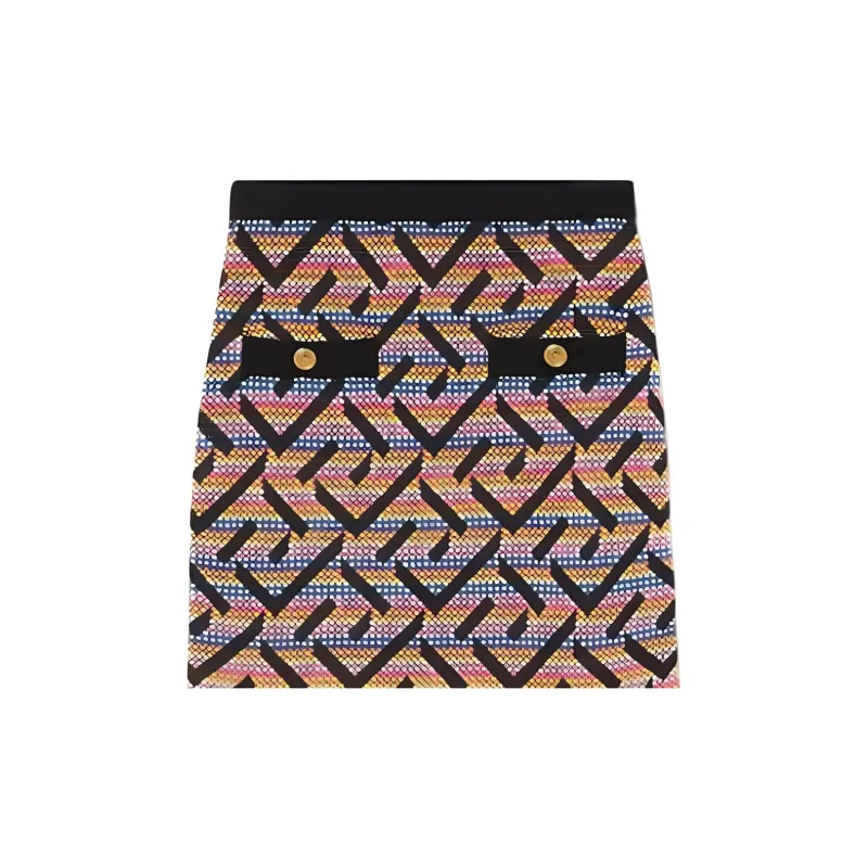 VERSACE FW22 Casual Short Skirts Women's Multicolor-4