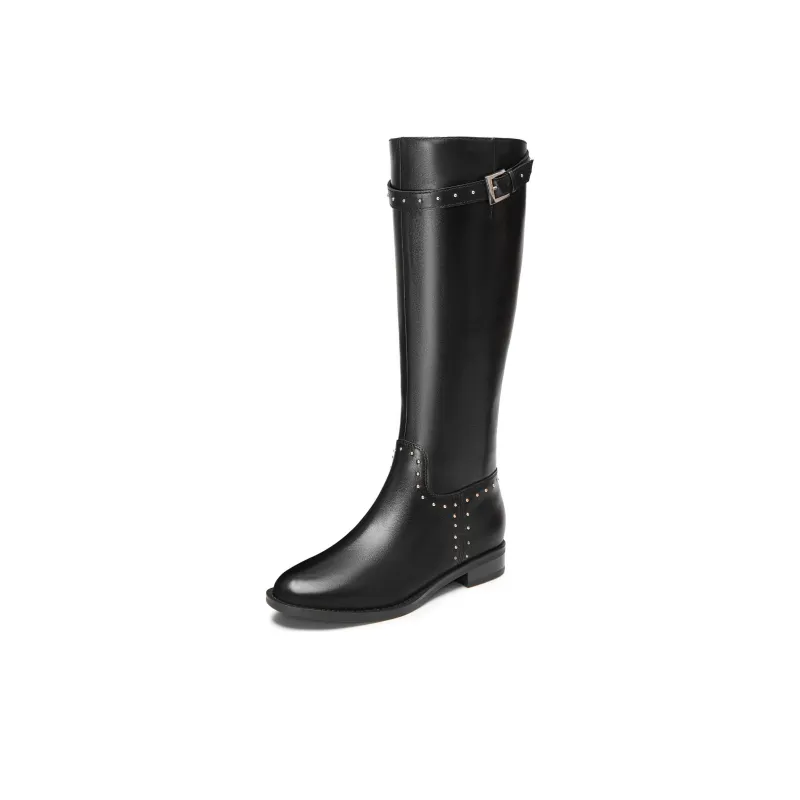 Staccato Planetary Boots Knee high Boots 2.5cm Women's Black-1