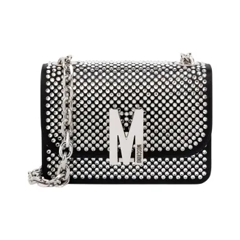 MOSCHINO Viscose Crossbody Bag, Shoulder Bag Women's Black