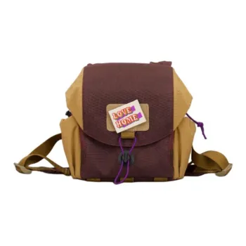 HELIUYUZHOU Nylon Backpack Small Size Unisex Dark Purple LOVEHOME