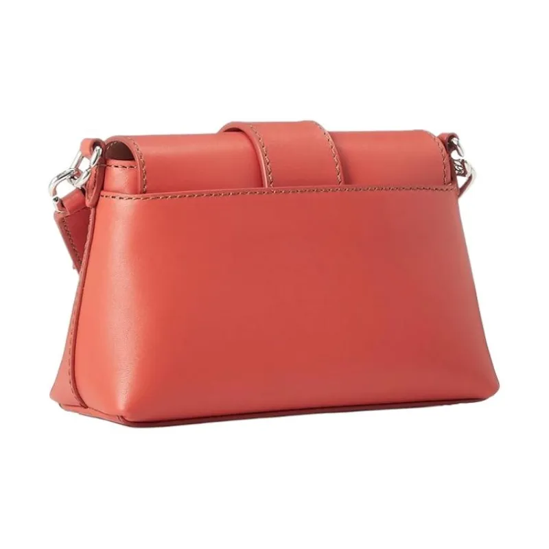 Furla Cow Leather Square Bag, Shoulder Bag, Crossbody Bag Tubas Women's Citrus Orange-3