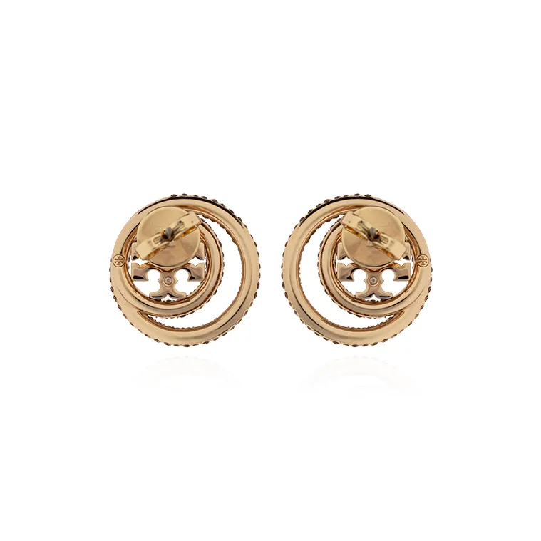 TORY BURCH Crystal embellished Hoop Earrings-2