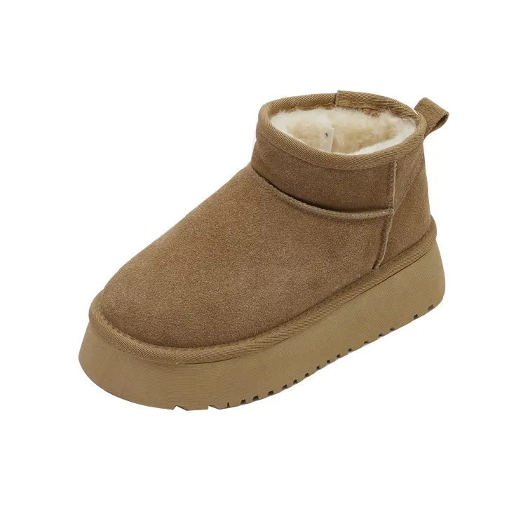 GRACEGIFT Snow Boots Women's Camel-1