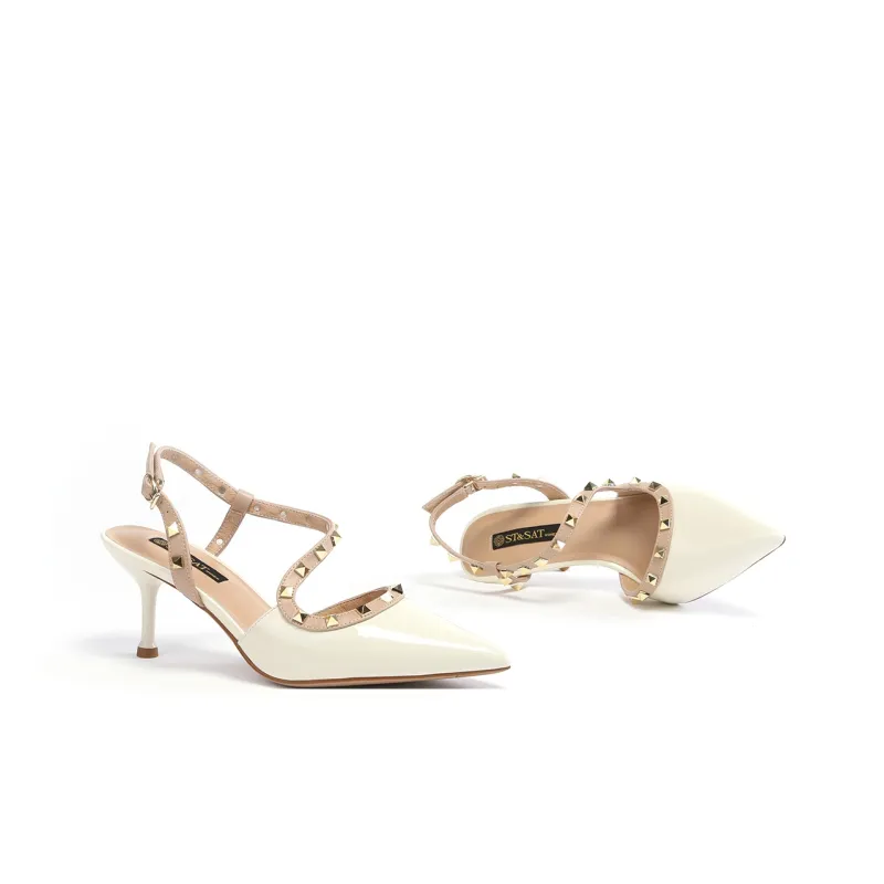 ST&SAT Slim Heel High Heels 7.5cm Women's-4