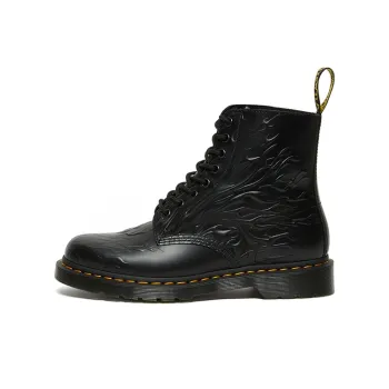 Dr.Martens Unisex 1460 Flames Martin Boots Black