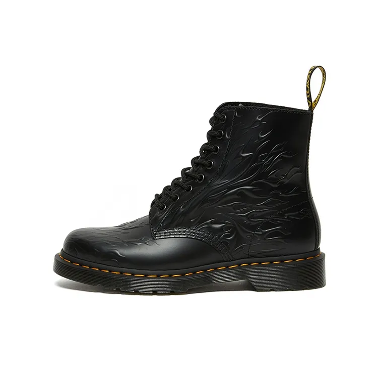 Dr.Martens Unisex 1460 Flames Martin Boots Black-0