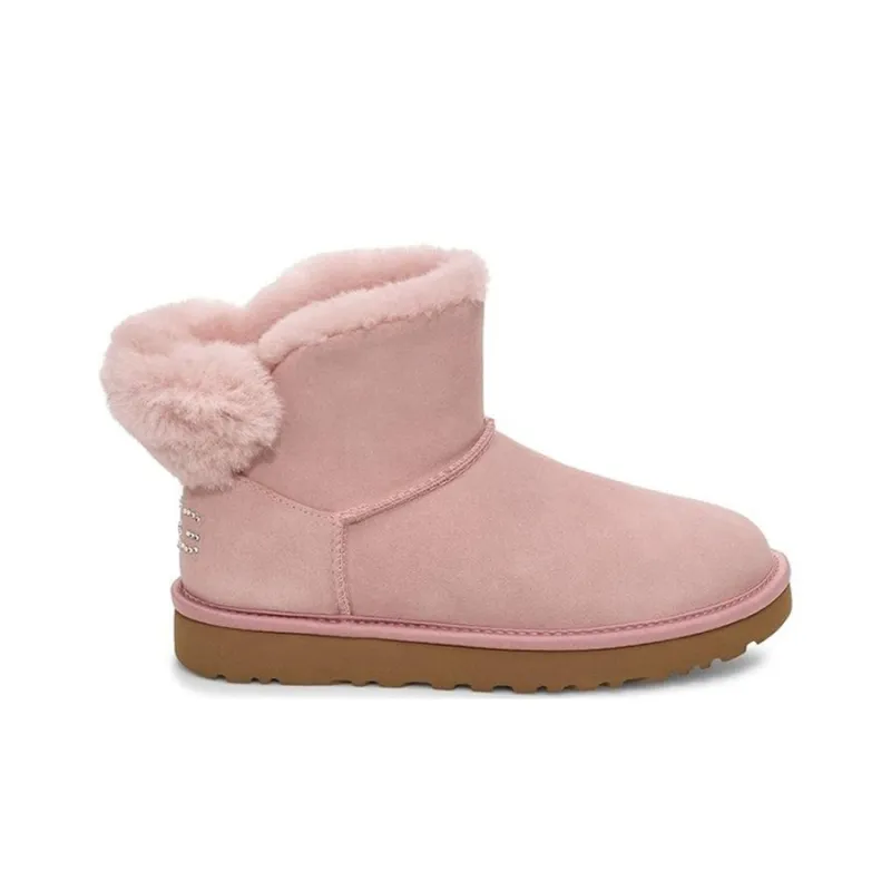 UGG Classic Bling Mini Fleece Lined Pink Women's-1
