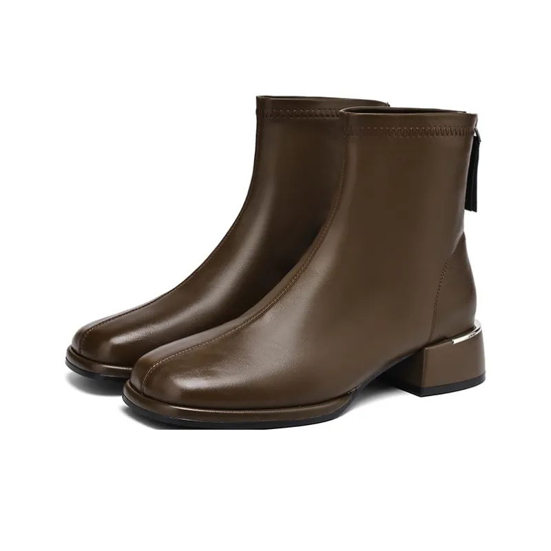 HLA Ankle Boots Women's Black/Brown/Beige-6