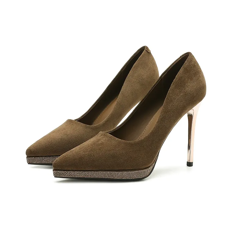 Zubumei Slim Heel High Heels 10CM Women's-8