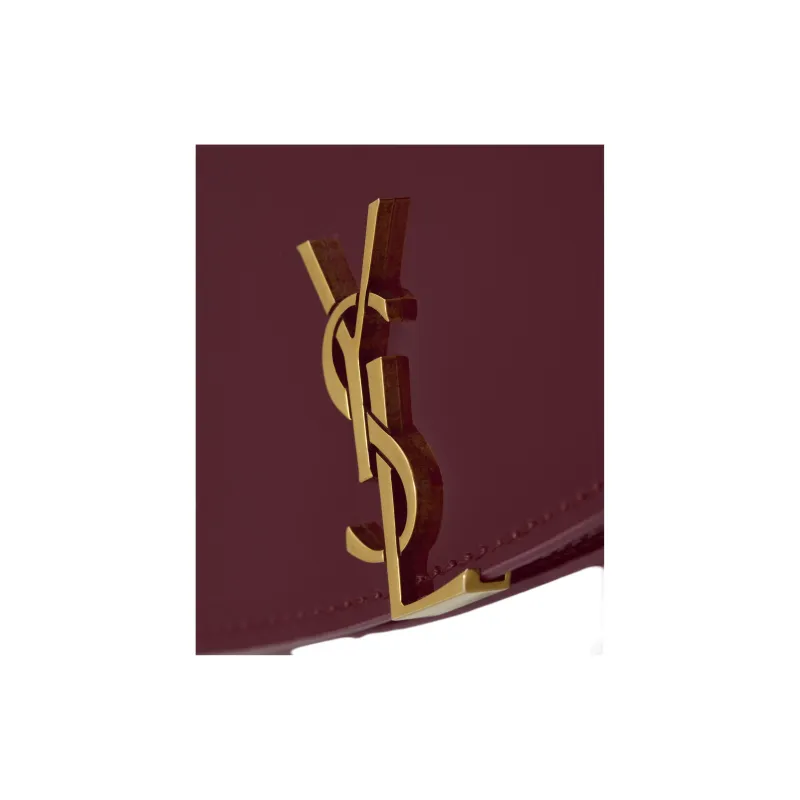 SAINT LAURENT Patent Leather Handbag, Shoulder Bag Women's Dark Burgundy-5