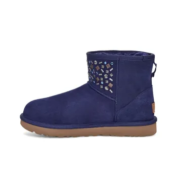 UGG Classic Mini Stud Ii Rivets Snow Boots Navy Women's