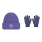 Purple Hat+Navy Blue Glove