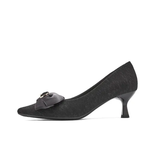 JOSINY Elegant Bowknot Low Vamp Unlined Shoes Slim Heel High Heels 5.5cm Women's