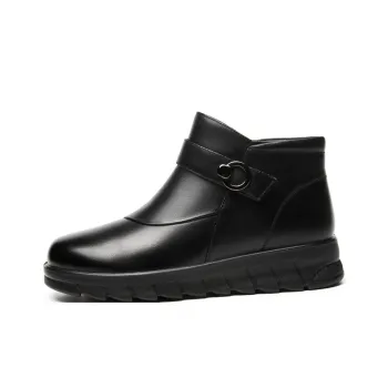 AOKANG Casual High Top Ankle Boots Women's Black