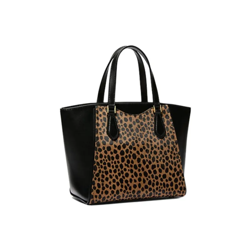 MICHAEL KORS TARYN Calf Hair One Shoulder Handbags Small Size Women's Brown & Black-1