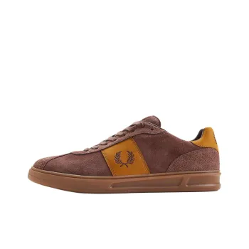 FRED PERRY B4 Slip Resistant Low Top Skateboard Shoes Unisex Red Brown