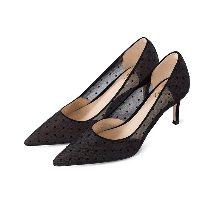 7or9 Night Rose High Heels 7cm Women's Black-1