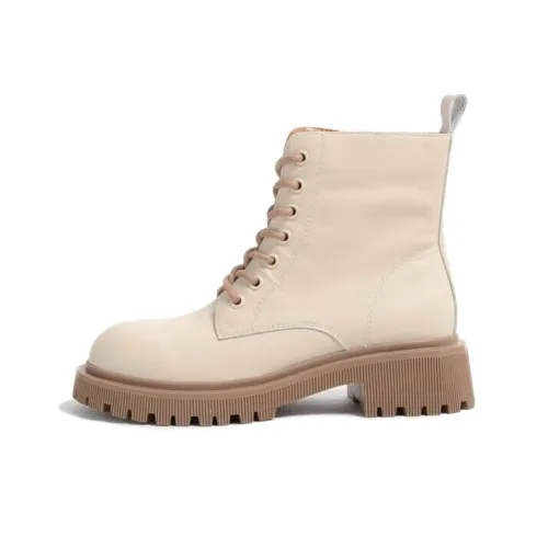 STEVE MADDEN Short Martin Boot 4cm Women's Ecru