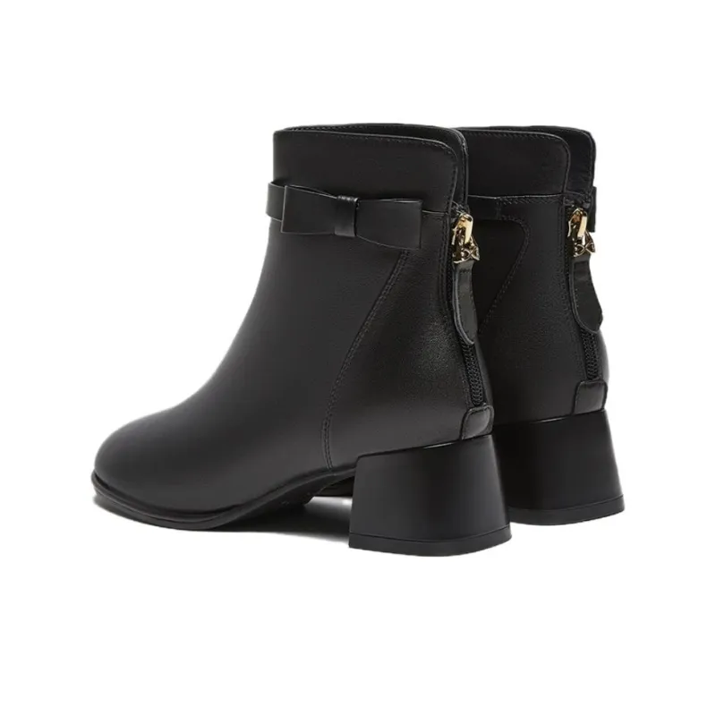 BASTO Ankle Boots Women's Black/Ecru/Apricot-15