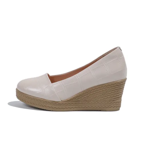 Mulinsen Wedge Heel High Heels Women's Beige