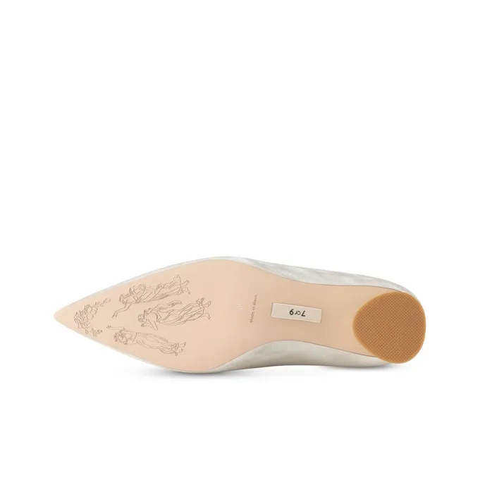 7or9 Aurora Stone High Heels Women's Silver-4