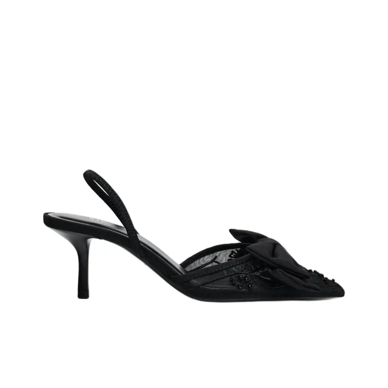 ZARA Slim Heel High Heels 7cm Women's Black-1