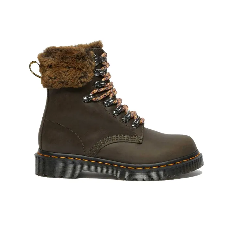 Dr.Martens 1460 Martin Boots Grey/Green Women's-1
