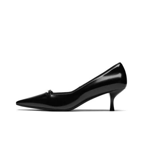 73Hours Urban Freedom Slim Heel High Heels Women's Coffee/Black Ecru