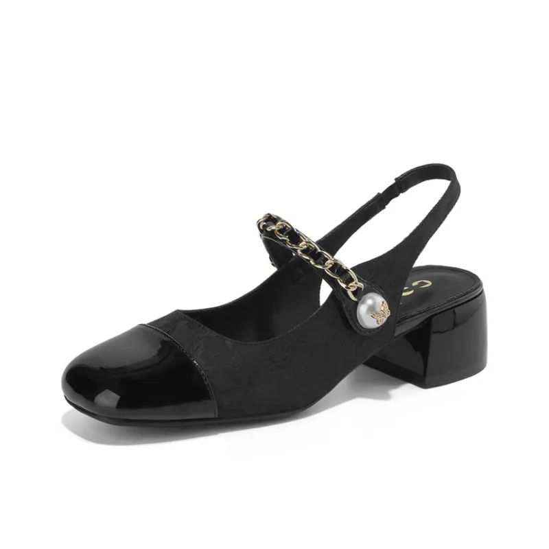 JOSINY High Heels 4.7cm Women's Ecru/Black-1