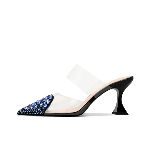 HAOYASENNU Stylish Sandal 7.5cm Women's Sapphire Blue