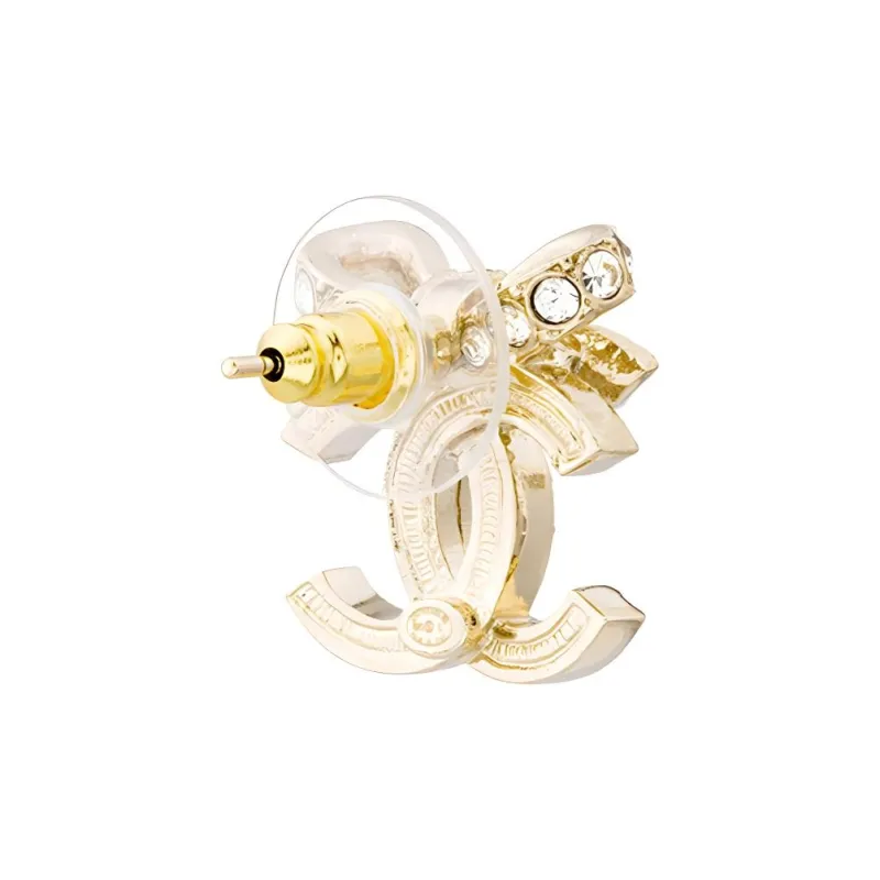 CHANEL Metal Earrings Women's Gold-2