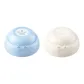 "2 Pcs Reusable Recording Buttons in Beige, Yellow, and Blue"