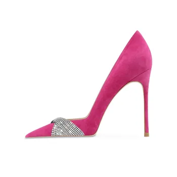 Ganxiaojie Slim Heel High Heels Women's Rose Red