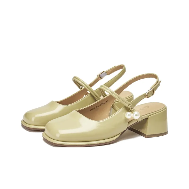 GEMEIQ High Heels Women's Light Yellow/Ecru-1